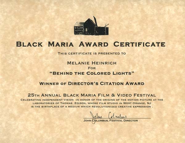 Black Maria award